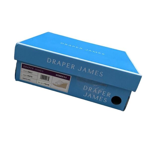 Draper James White Wedge Eyelet Fabric Sandal Ladies Heel Size 8 NIB - Picture 9 of 12